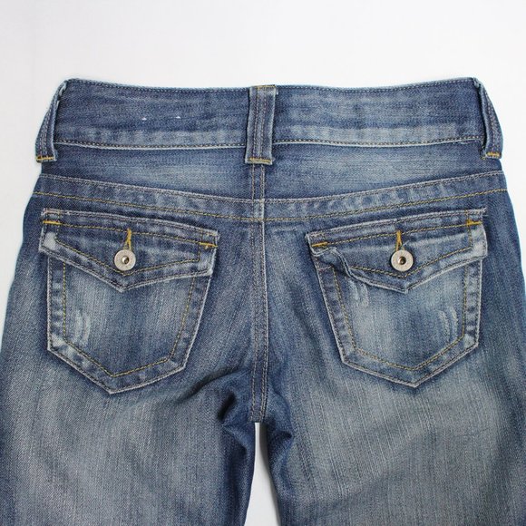 Women's Guess Denim Blue Jeans Size 24 Doheny With Minor Distressing - Picture 11 of 15